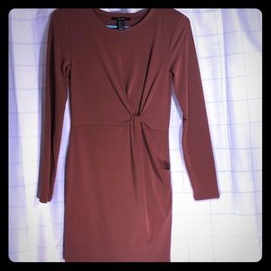 Burgundy body con dress